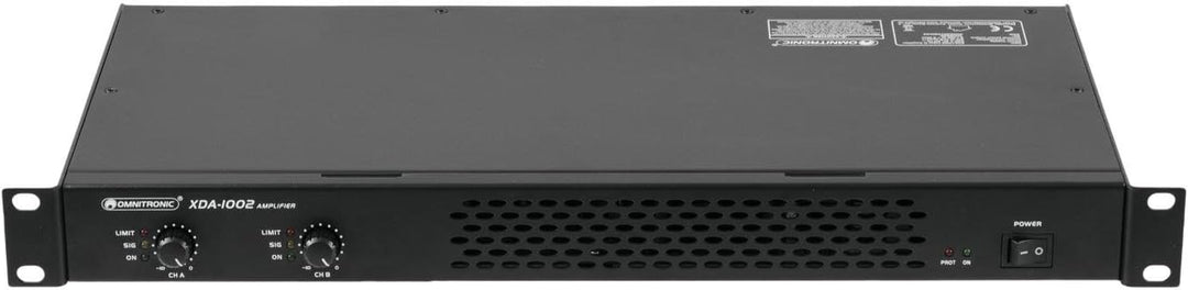 Omnitronic XDA-1002 Class-D-Verstärker | Stereo-PA-Verstärker mit Schaltnetzteil, 2 x 510 W / 4 Ohm,