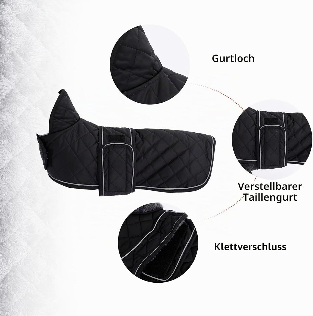 Geyecete - Warmer wintermantel für dackel Hunde,Hunde Winterjacken mit plüschfutter,Outdoor jacken m