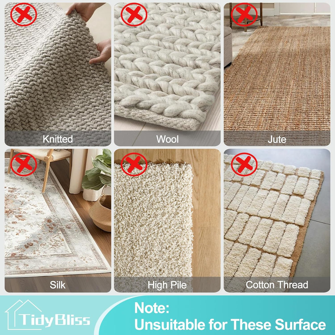 TidyBliss Tierhaarentferner, Teppichbürste mit 144 cm Langer Stiel, Beidseitig Verwendbar Haarentfer