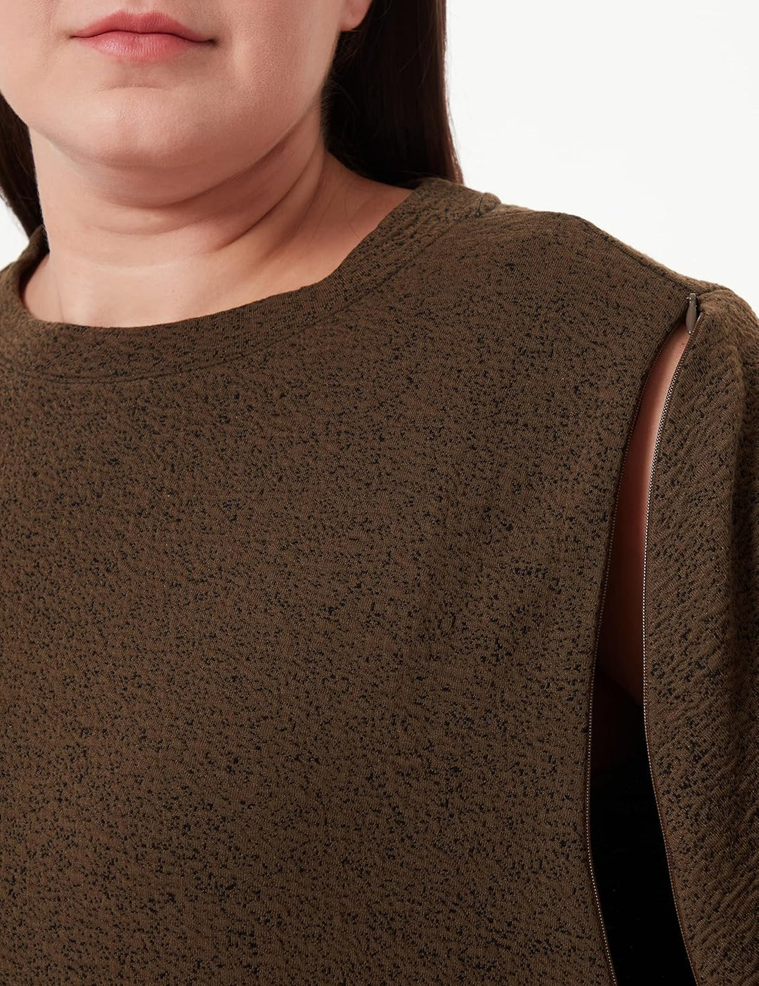 Noppies Damen Sweater Onarga Nursing Long Sleeve Pullover 36 Dark Olive - P981, 36 Dark Olive - P981