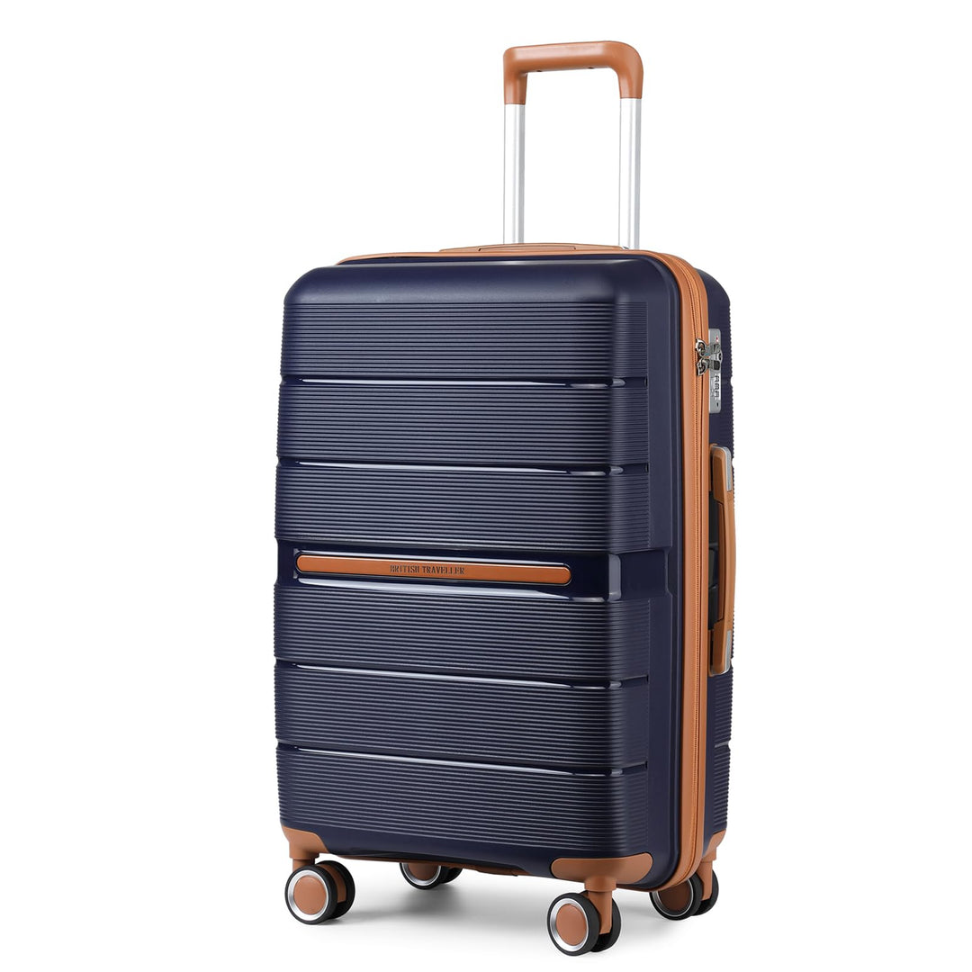British Traveller Reisekoffer Gross Koffer Trolleys Gross Hartschalenkoffer 100% PP Handgepäck Koffe