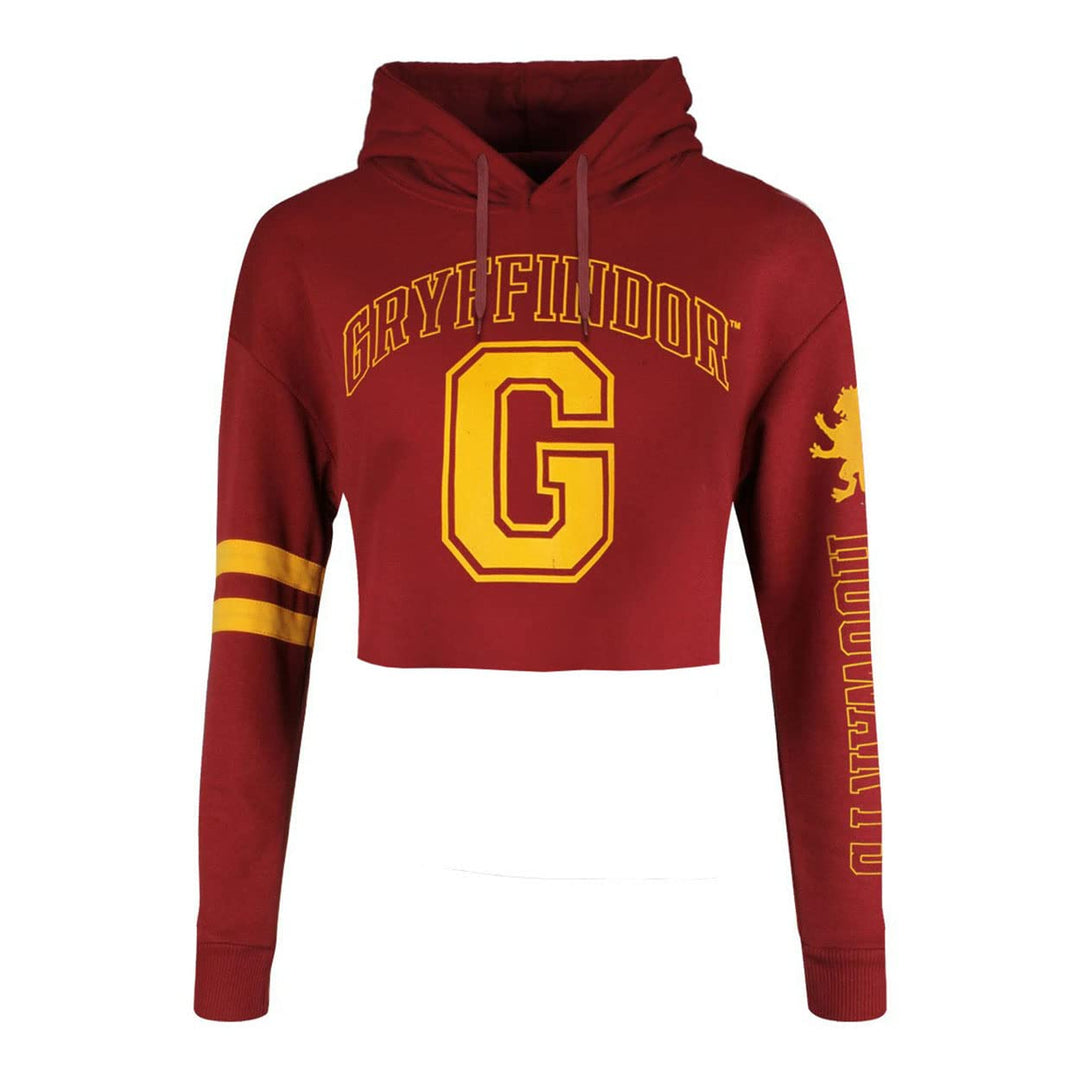 Harry Potter College Style Gryffindor Damen Cropped Hoodie, kastanienbraun, 42
