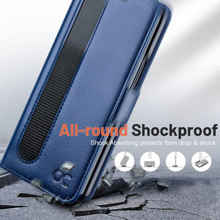 OCASE Hülle Samsung Galaxy Z Fold 4 5G Handyhülle mit [S Pen Halter] [Vorderseite Displayschutz] [Pr