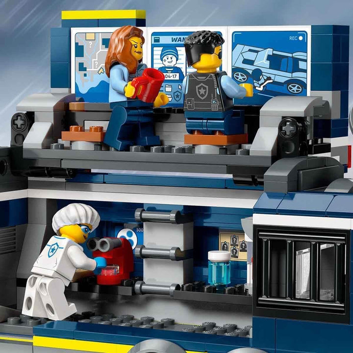 LEGO City Polizeitruck mit Labor, Polizei-Set mit Quad und LKW-Spielzeug für Kinder, Geschenk für Ju