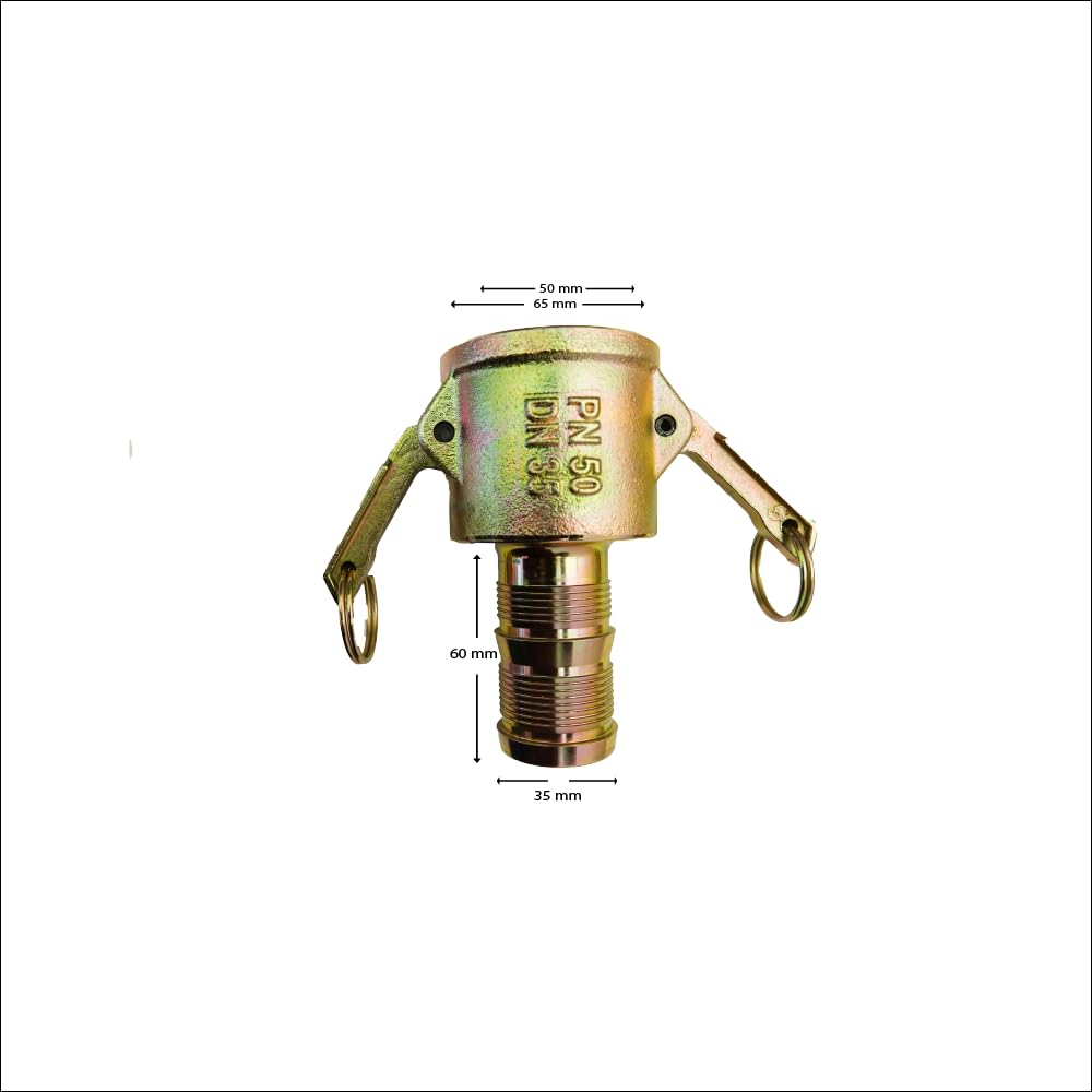 Kupplung 25V und 35V - MT VT mit Tülle für Stahlbandeinbindung, Mörtelschlauch (35V Mutterteil), 35V
