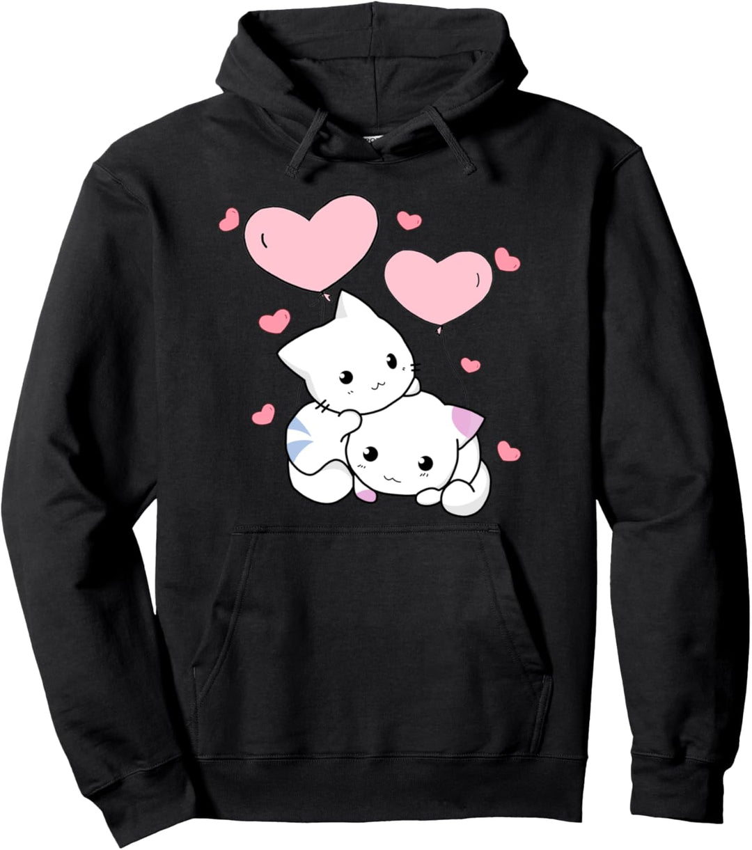 Nette Kitty Haufen Anime Neko Kawaii Cat Pullover Hoodie