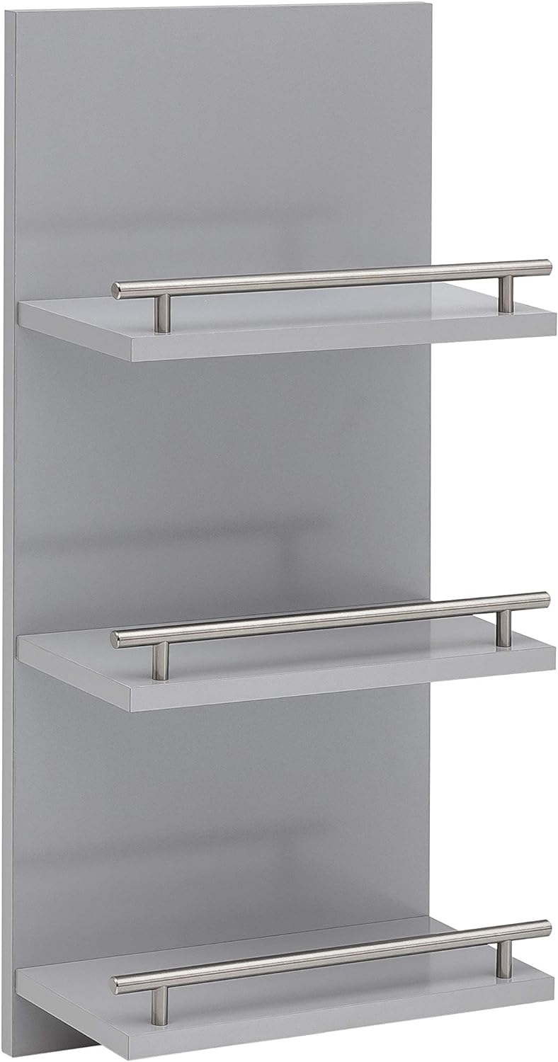 Schildmeyer Regal, Silber Glanz, 30,3/17,4/70,2 cm, Silber Glanz