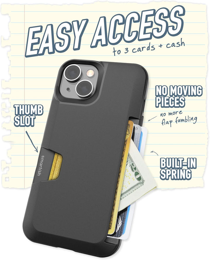 smartish® Schutzhülle für iPhone 14 – Wallet Slayer Vol. 1 [Slim + Protective] Kreditkartenetui – Fa
