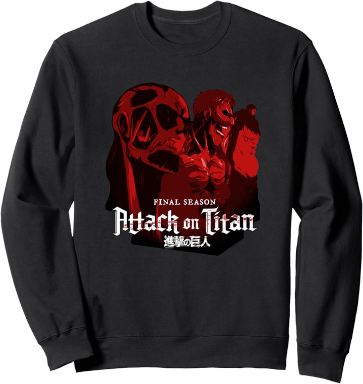 Attack on Titan Season 4 Blickfang Collage mit Logo Sweatshirt