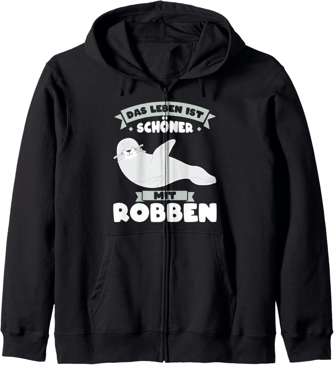 Robbe Seelöwe Seerobben Kapuzenjacke