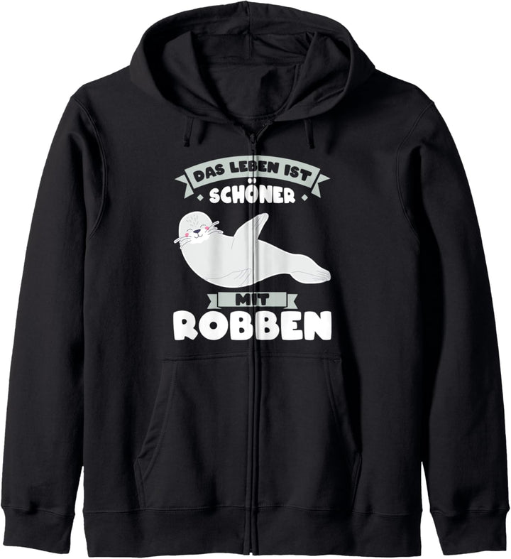 Robbe Seelöwe Seerobben Kapuzenjacke