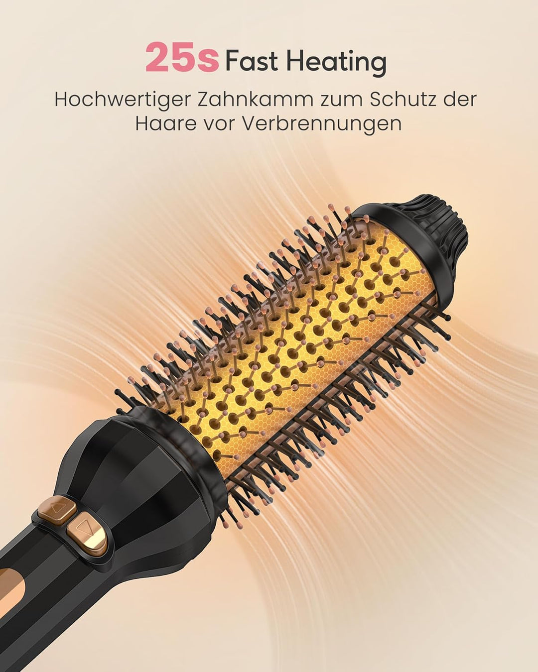 Thermal Brush, Haarpflege Thermobürste, Multifunktionaler Hairstyler, 40 mm automatischer Lockenstab