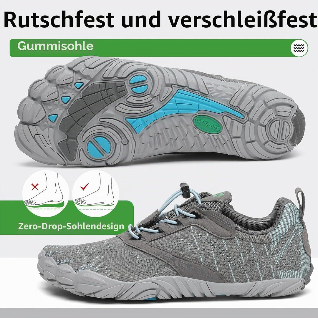 SAGUARO Unisex Barfussschuhe Damen Minimalistische Fitnessschuhe Herren Outdoor Wanderschuhe Trailla