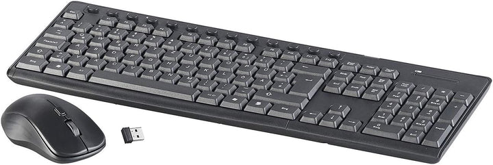 Funktastatur und Maus: Ergonomische Funk-Tastatur-Maus-Kombination, 2,4 GHz, 10 m Reichweite (Funk T