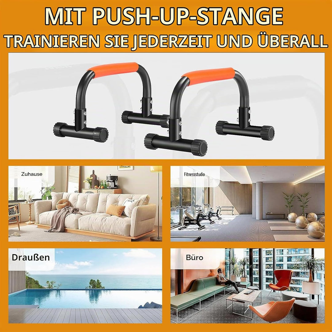Rutschfeste Parallettes, Medium Handstand Barrenm aus Stahl, 42cm Griffe Calisthenics Equipment für