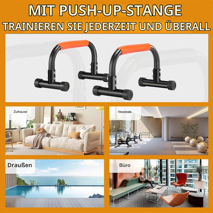 Rutschfeste Parallettes, Medium Handstand Barrenm aus Stahl, 42cm Griffe Calisthenics Equipment für