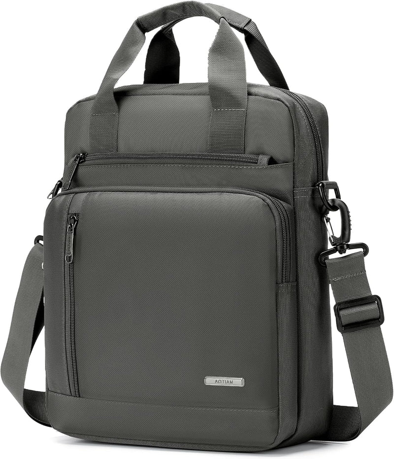 SUCIKORIO Umhängetasche Herren Gross, Multi-Pocket Schultertasche Herren Laptop 14 Zoll 28x33x10cm W