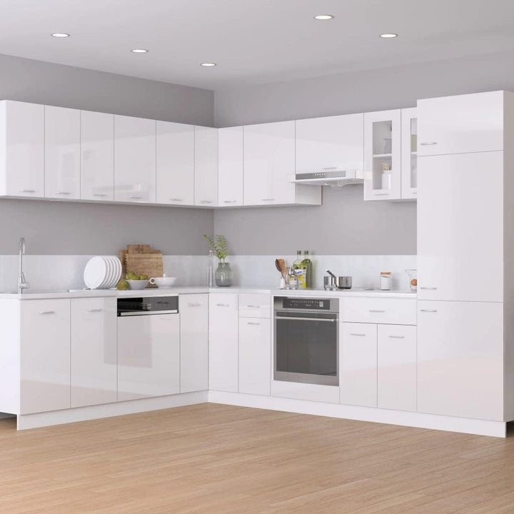 homiuse Schubunterschrank Hochglanz-Weiss 30x46x81,5 cm Kommode Weiss KüChenschrank Kommode Mit Schu