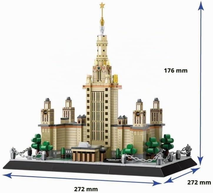 WANGE Architekturmodell zum Zusammenbauen mit Bausteinen. Staatliche Universität Moskau Lomonossow M