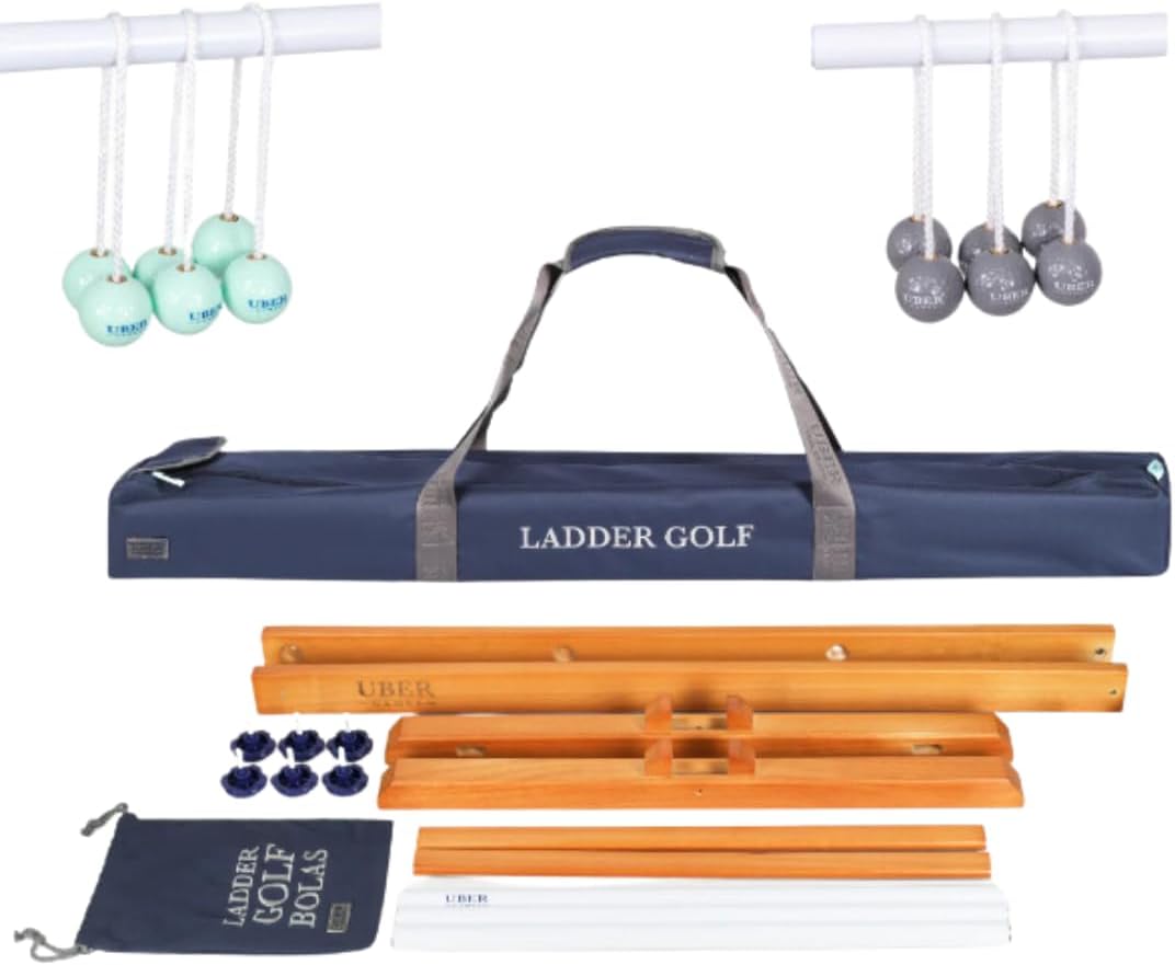 Uber Games - Profi Hard Golf Leitergolf Spiel - Grün/Grau - 100% Profi - Stark und Stabil - in Luxus