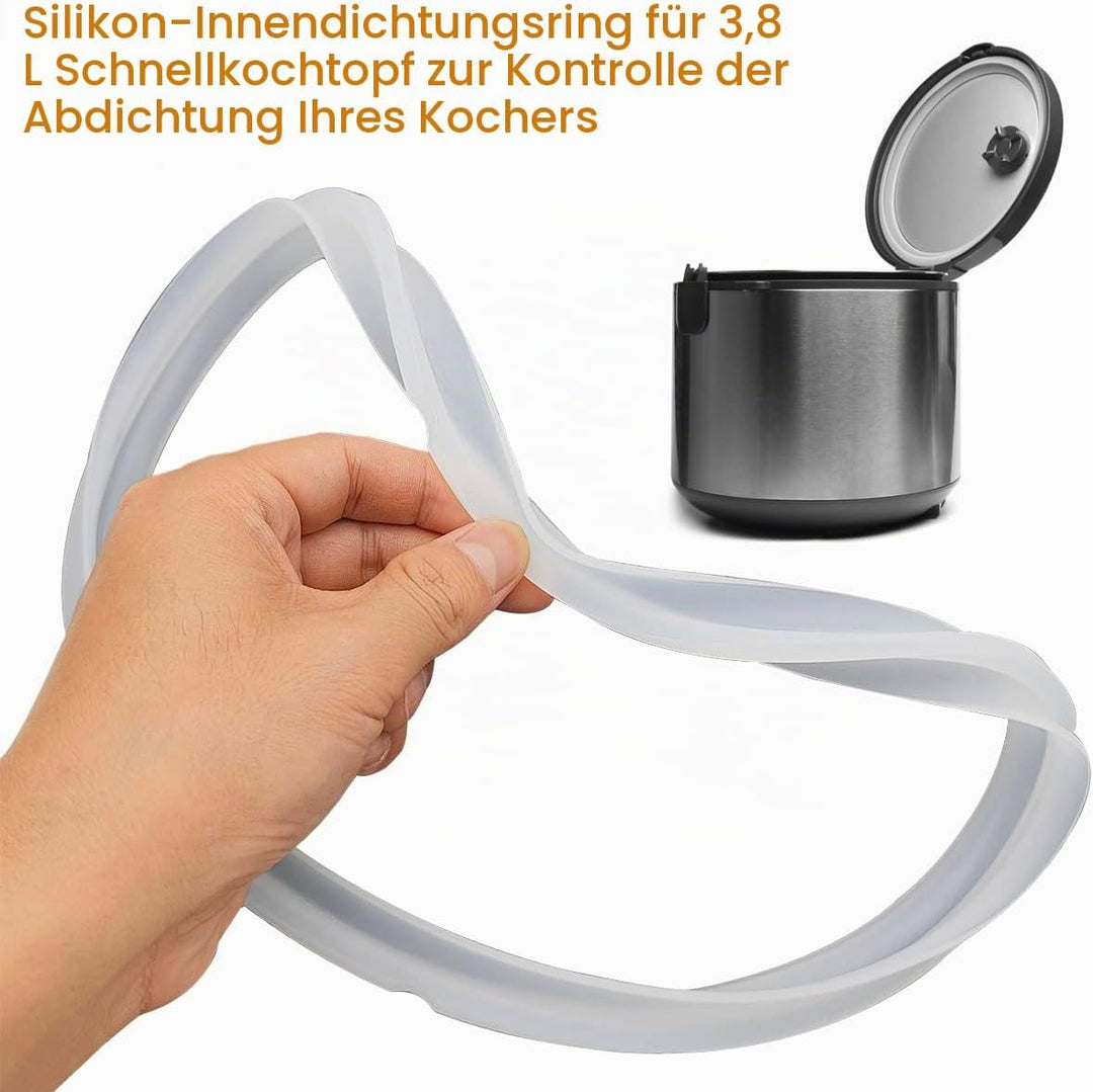 2er-Pack Silikon-Dichtungsringe, kompatibel für Instant Pot 6-Quart-Schnellkochtöpfe, Ersatz-Silikon