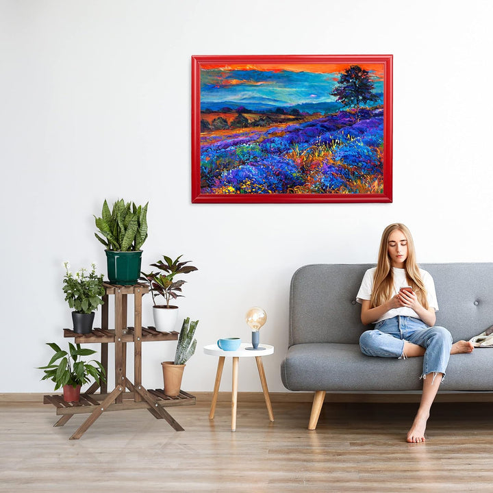 Relaxdays 2X Pflanzentreppe im Set, Blumentreppe, Blumenregal, Pflanzenregal, Etagere, Blumenständer