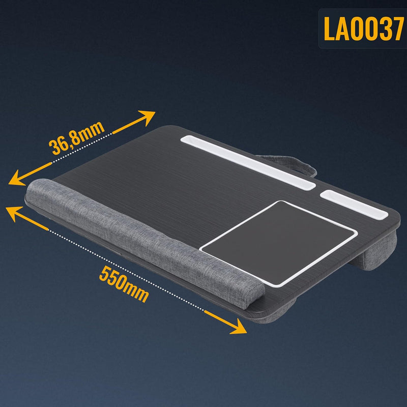 RICOO Laptopkissen Knietablett in Holzoptik für max. 15,6 Zoll Notebook, Kissentablett LA0037, Lapto