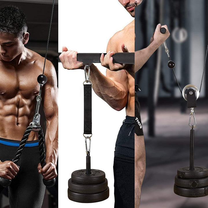 Taeku Kabelzug Fitnessgerät für Zuhause – Latzug & Trizeps Seilzug Trainer mit Riemenscheibe, Untera