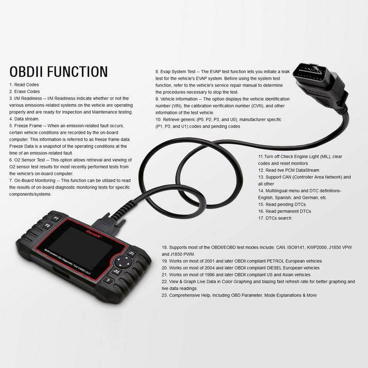 iCarsoft VAWS V2.0 Diagnosegerät