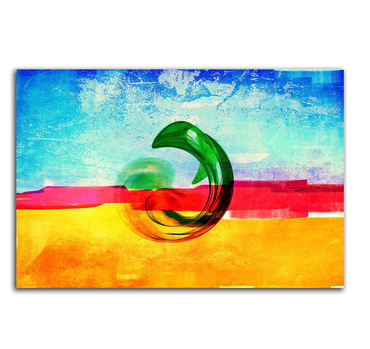 Paul Sinus Art 60x80cm Abstrakt036_Leinwandbild Sinfonie der Freude Abstrakte Kunst Kunstdruck auf L