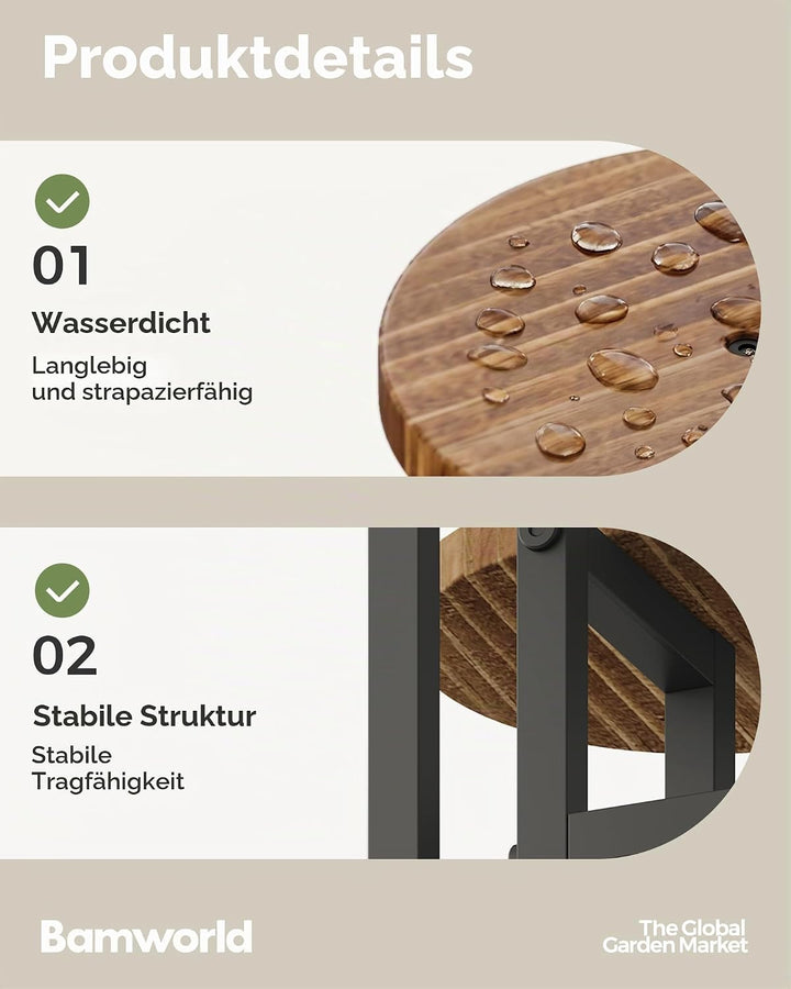 Bamworld Eck-Pflanzenständer für den Innenbereich, 4-stöckiges Metall-Pflanzenregal für mehrere Pfla