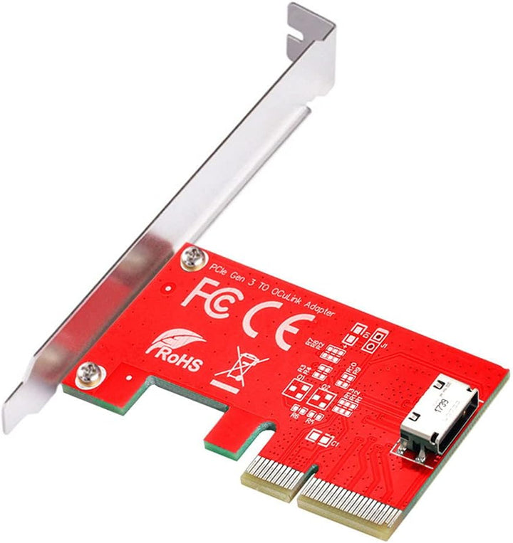 Cablecc PCI-E 3.0 Express 4.0 x4 zu Oculink Interner SFF-8612 SFF-8611 Host-Adapter für PCIe SSD mit