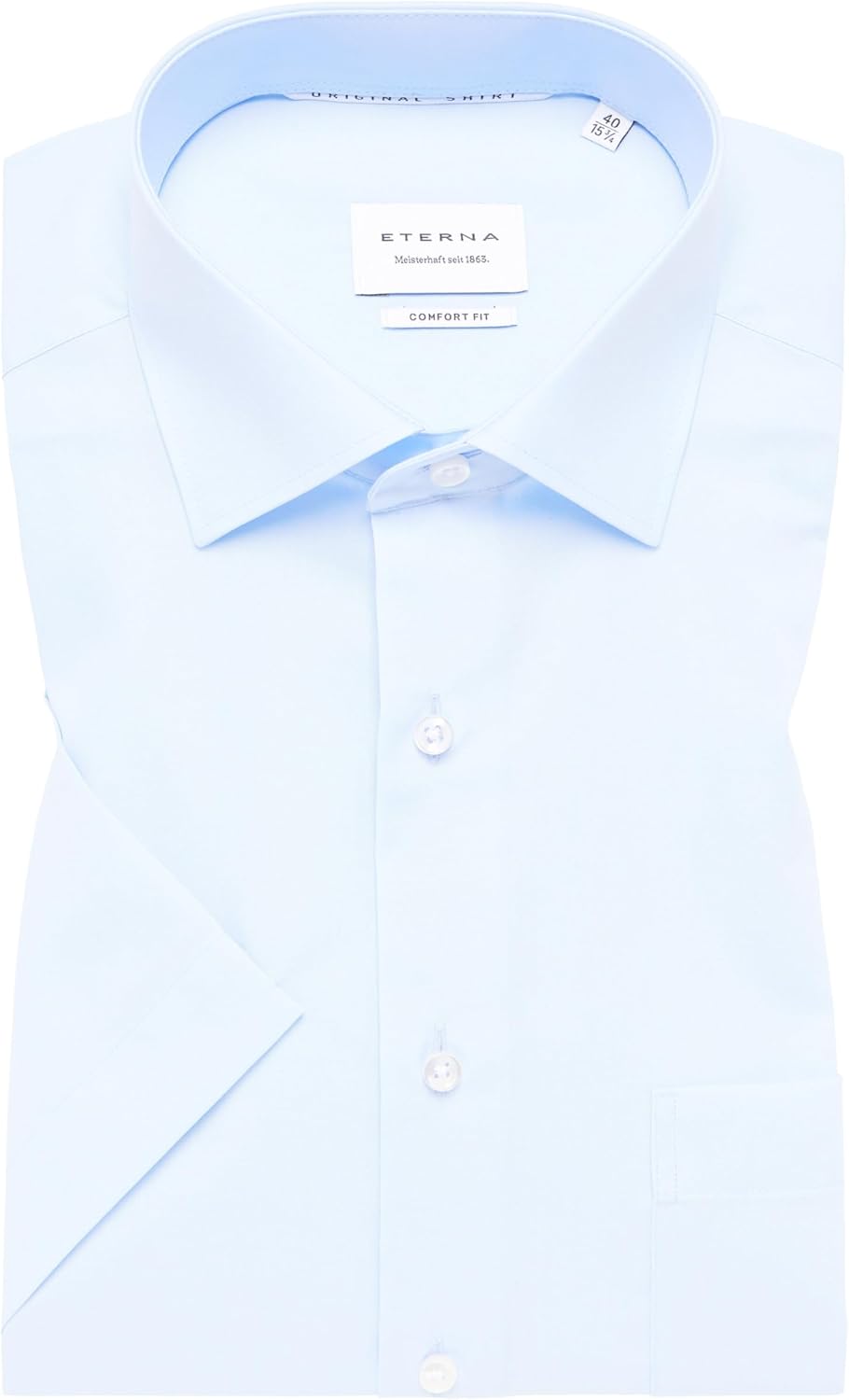 eterna Herren Original Shirt MODERN FIT 42 Kragen / 67 Ärmel Hellblau, 42 Kragen / 67 Ärmel Hellblau
