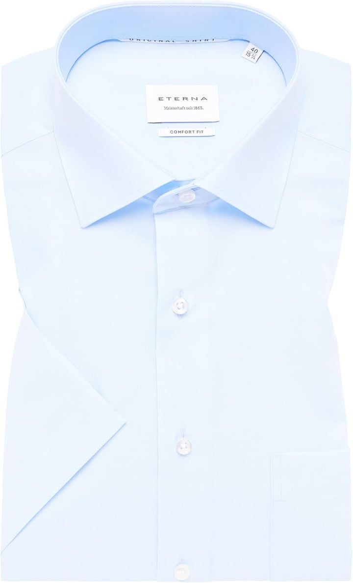 eterna Herren Original Shirt MODERN FIT 42 Kragen / 67 Ärmel Hellblau, 42 Kragen / 67 Ärmel Hellblau