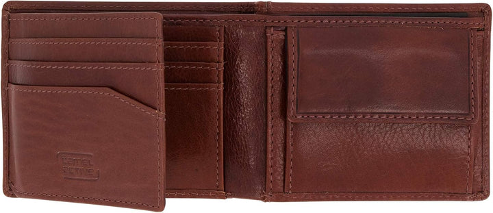 camel active Como Herren Geldbörse RFID Klein Querformat Leder, Cognac