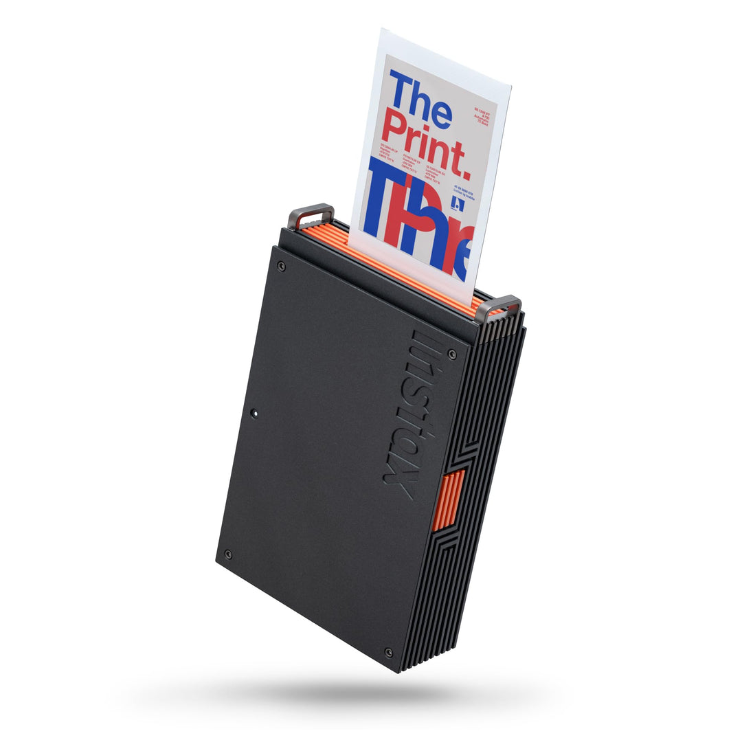 FUJIFILM instax mini Link+™ Smartphonedrucker, Schwarz-Orange Smartphonedrucker Schwarz, Smartphoned