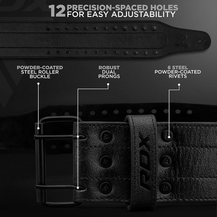 RDX Gewichthebergürtel Leder IPF Konform 13mm &amp; 10mm – USAPL, USPA &amp; IPL Wettbewerb Powerlifting Gür
