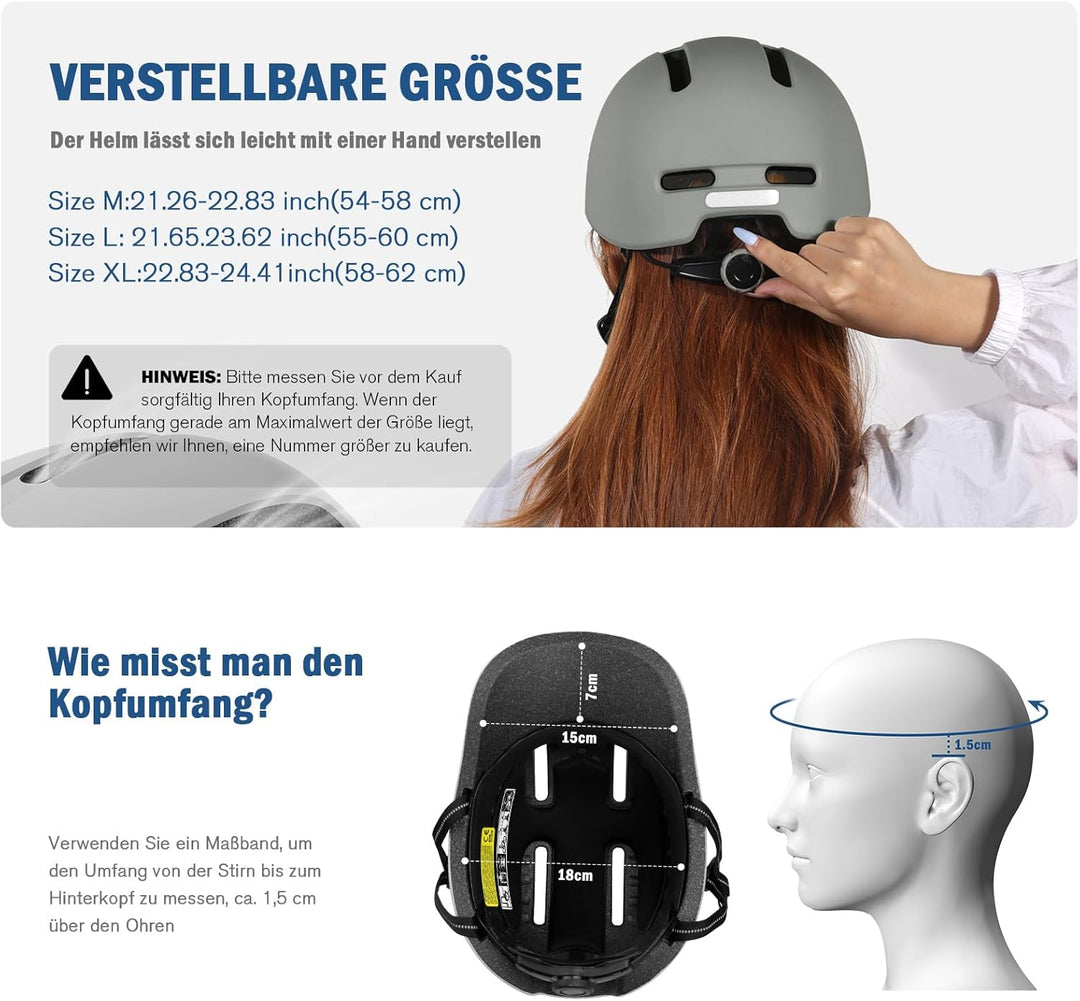 Shinmax Fahrradhelm für Damen und Herren, Einstellbarer Helm mit Visier & Sonnenschutz, Leicht & Bel