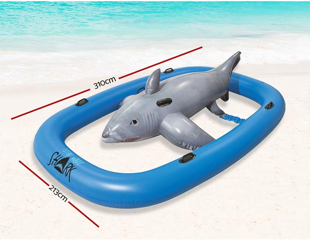 Bestway Haifisch 297 x 188 x 71 cm, aufblasbares Schwimmtier mit extra viel Platz