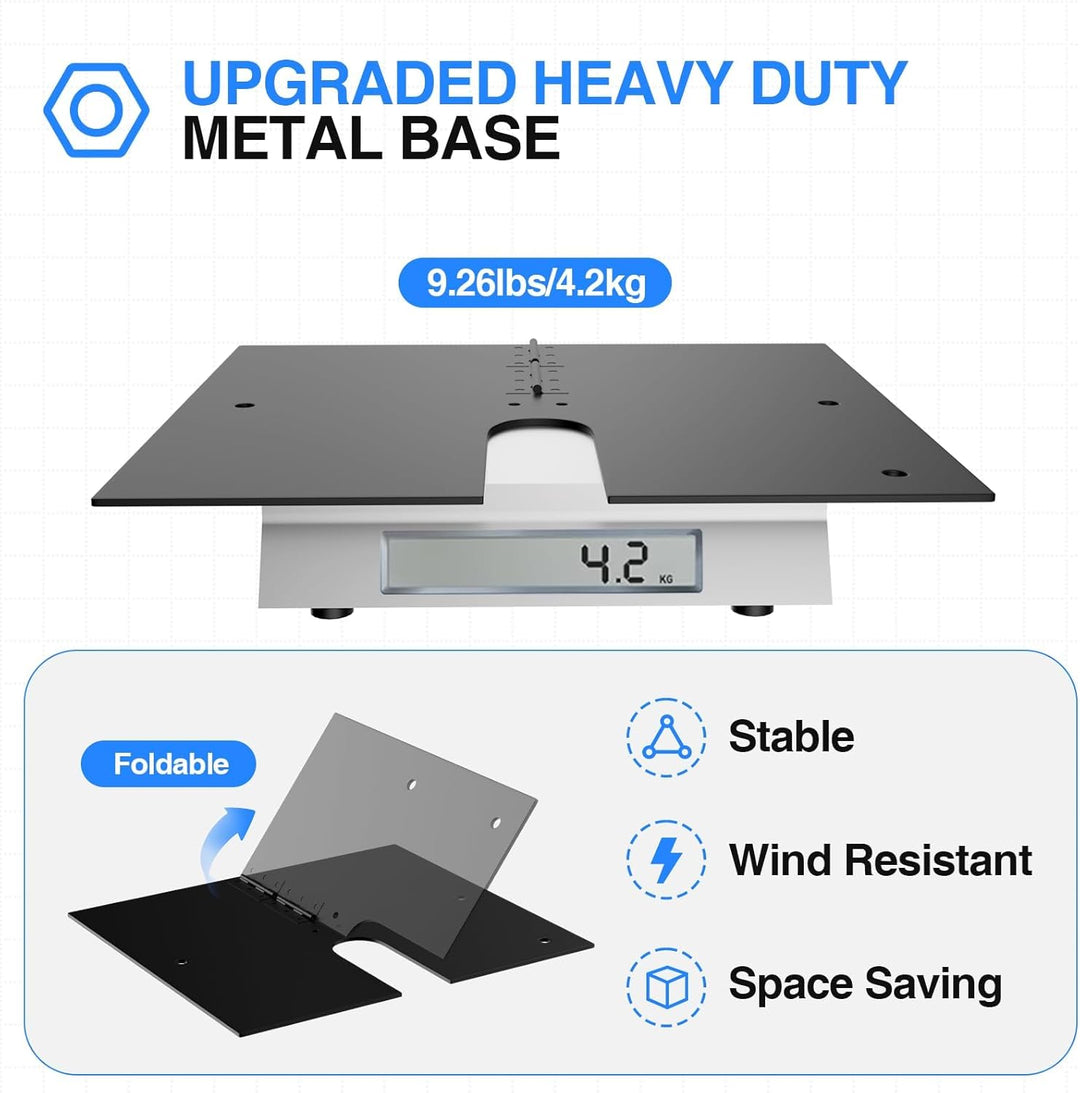 EMART Foto Hintergrund Ständer 3 x 3 m, Heavy Duty Fotohintergrund Ständer mit Metallstahlbasis, Ver
