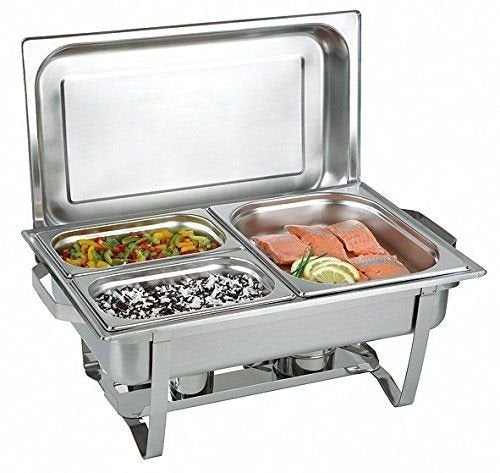 Artist Unknown Ol-Gastro-Bedarf Chafing Dish Edelstahl 3 Speisebehälter 1 x 1/2 und 2 x 1/4 GN-Behäl