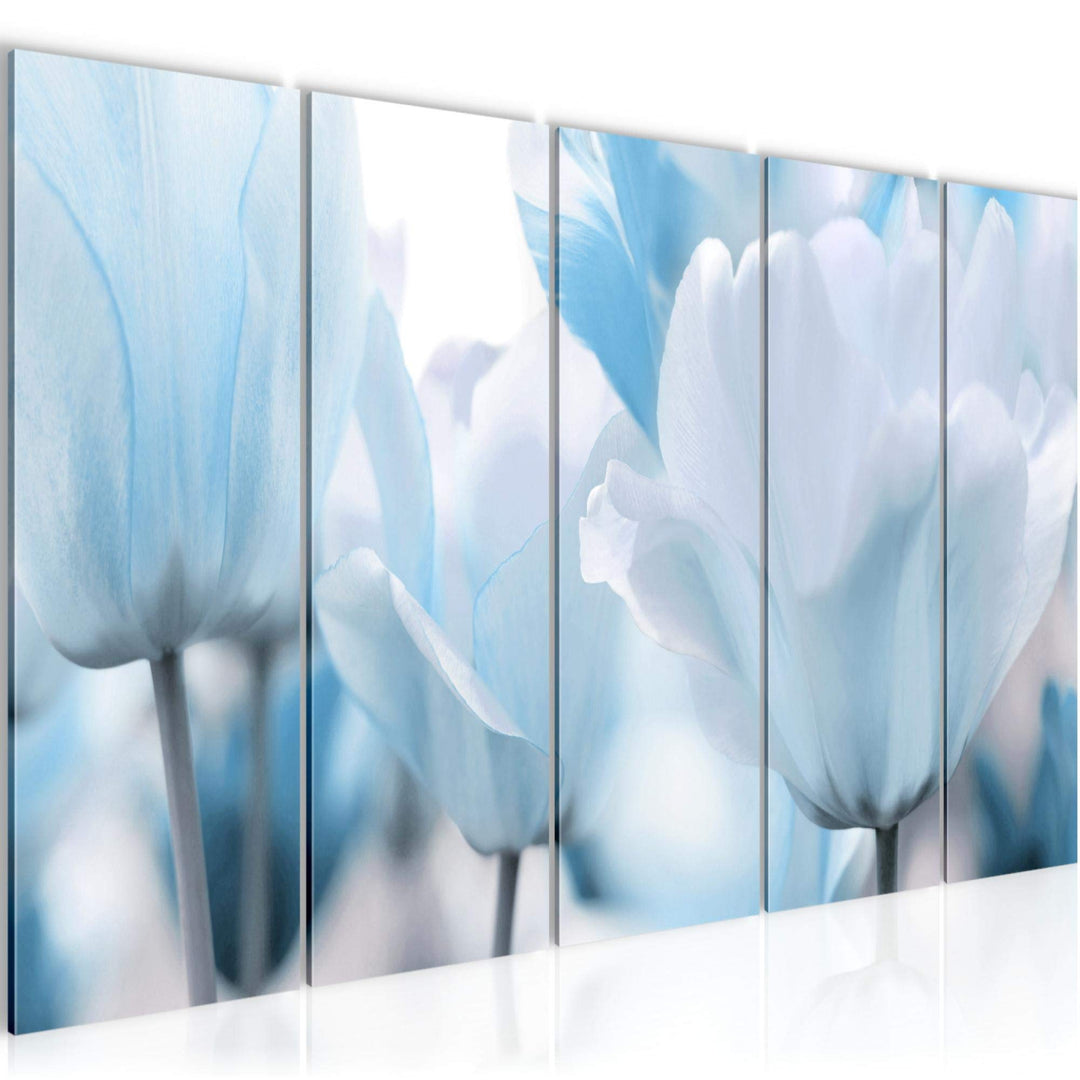 Runa Art Bild Blumen Tulpen Wandbilder auf Vlies Leinwand 5 Teilig Wanddekoration Wohnzimmer Schlafz