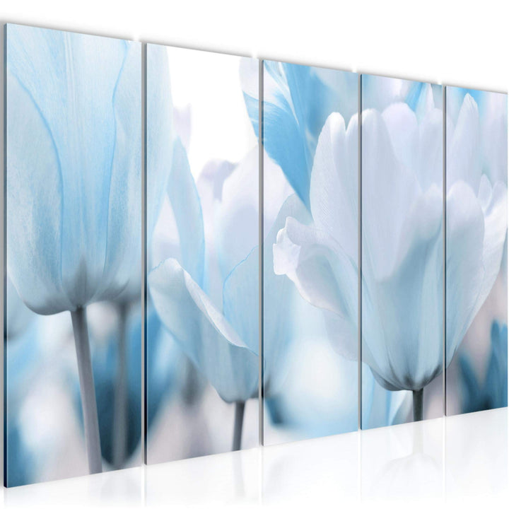 Runa Art Bild Blumen Tulpen Wandbilder auf Vlies Leinwand 5 Teilig Wanddekoration Wohnzimmer Schlafz