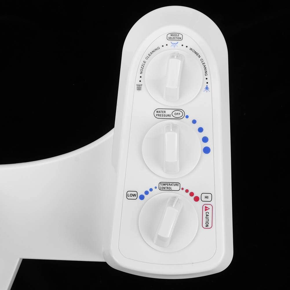3/8 Gewinde Doppeldüse WC Bidet Aufsatz für Heisses und Kaltes Wasser, Bidet Aufsatz für Warmes Wass