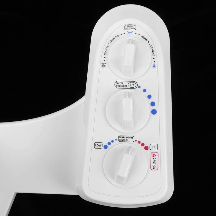 3/8 Gewinde Doppeldüse WC Bidet Aufsatz für Heisses und Kaltes Wasser, Bidet Aufsatz für Warmes Wass