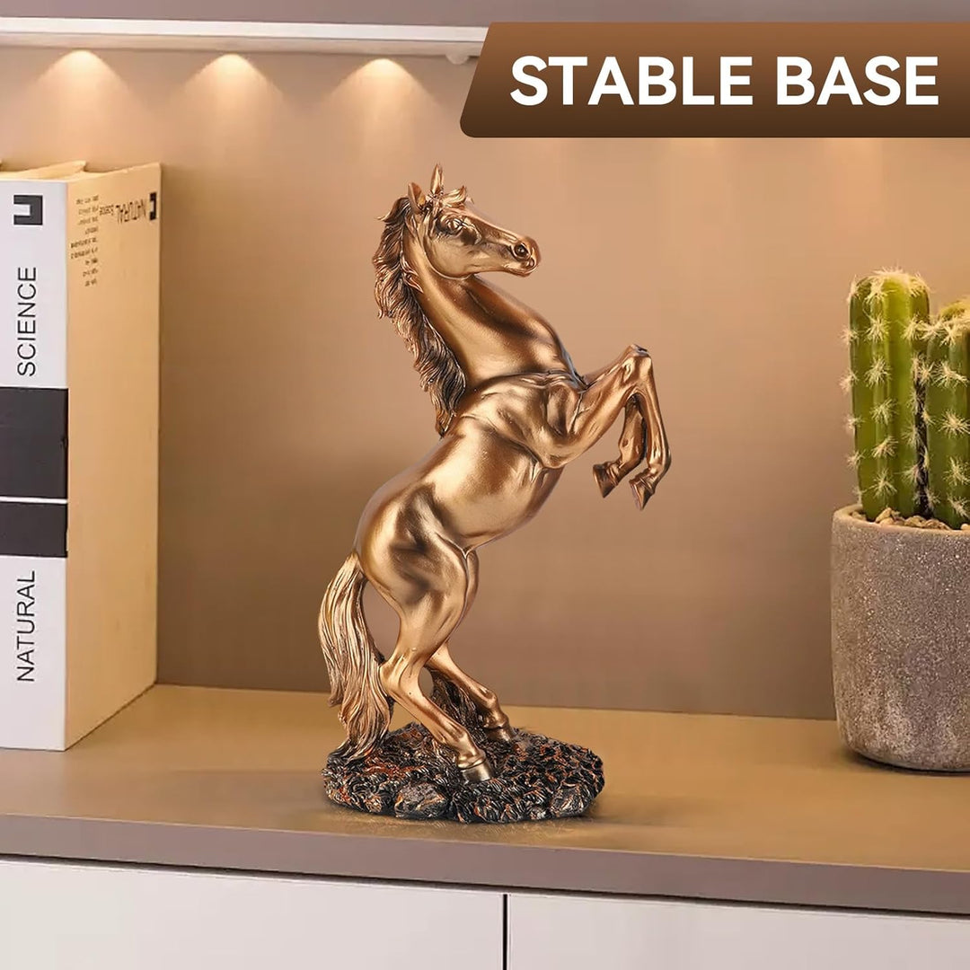 HERCHR Pferd Deko, Deko Statue Pferd, Deko Skulptur Modern, Stehendes Pferd Harz Statue für Home Dec