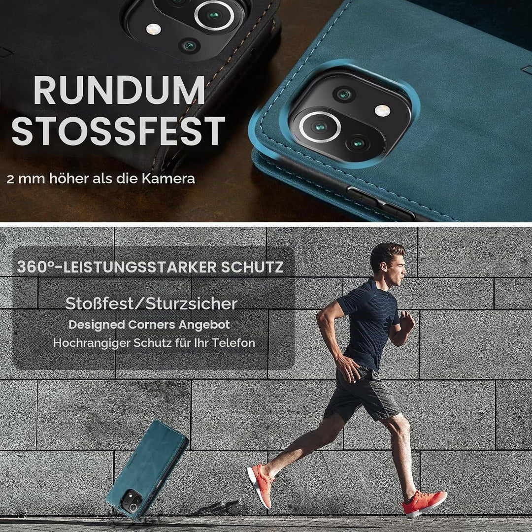 Handyhülle für Xiaomi Mi 11 Lite 4G / 5G / NE Hülle, Klapphülle Premium Lederhülle Klappbar Flip Cas
