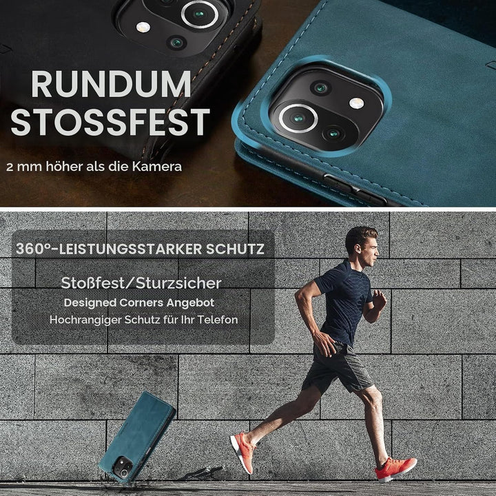 Handyhülle für Xiaomi Mi 11 Lite 4G / 5G / NE Hülle, Klapphülle Premium Lederhülle Klappbar Flip Cas