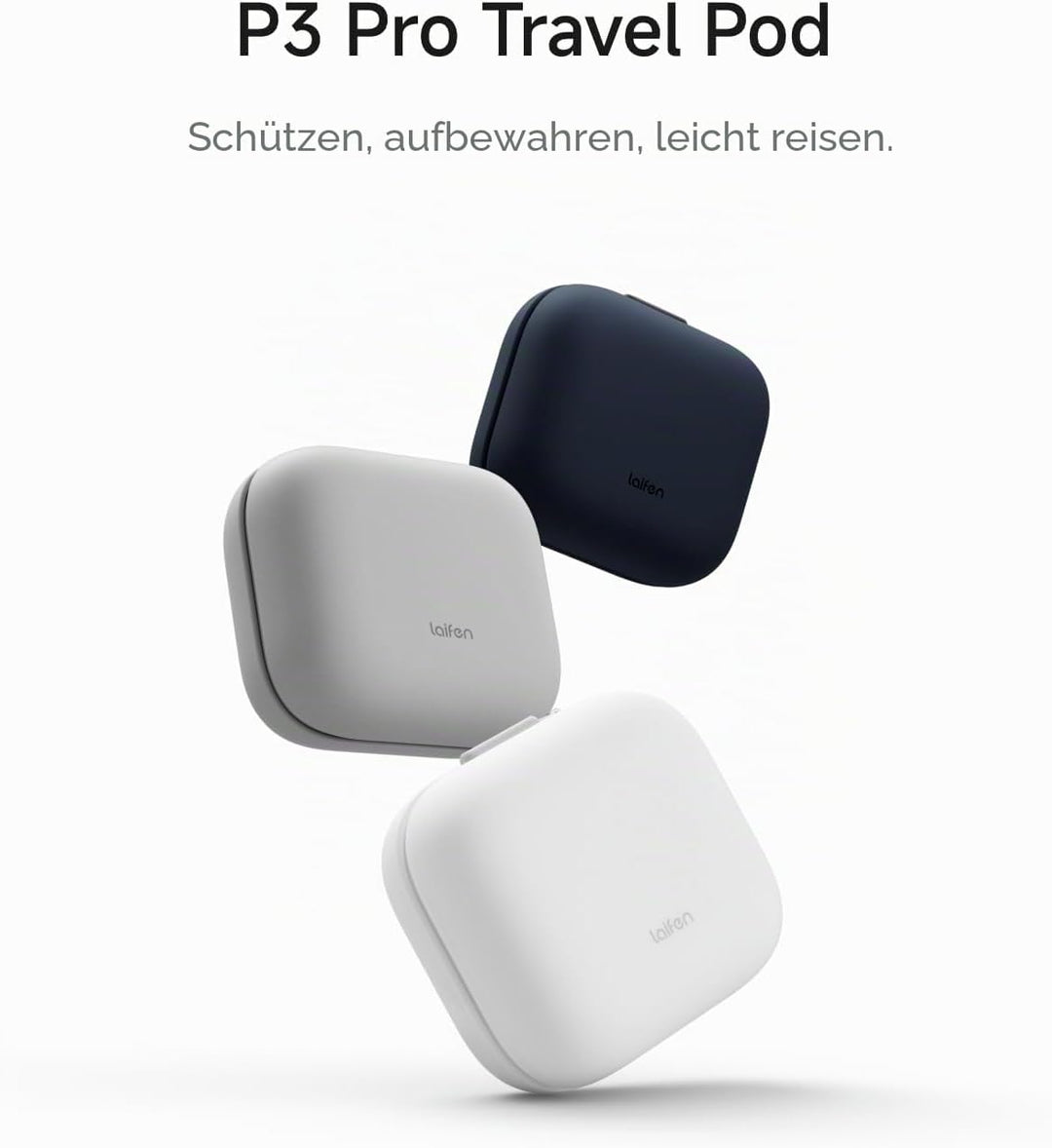 Laifen P3 Pro Elektrorasierer Reise-Etui, Stossfestes Hardcase mit Soft-Touch-Oberfläche, Schlankes