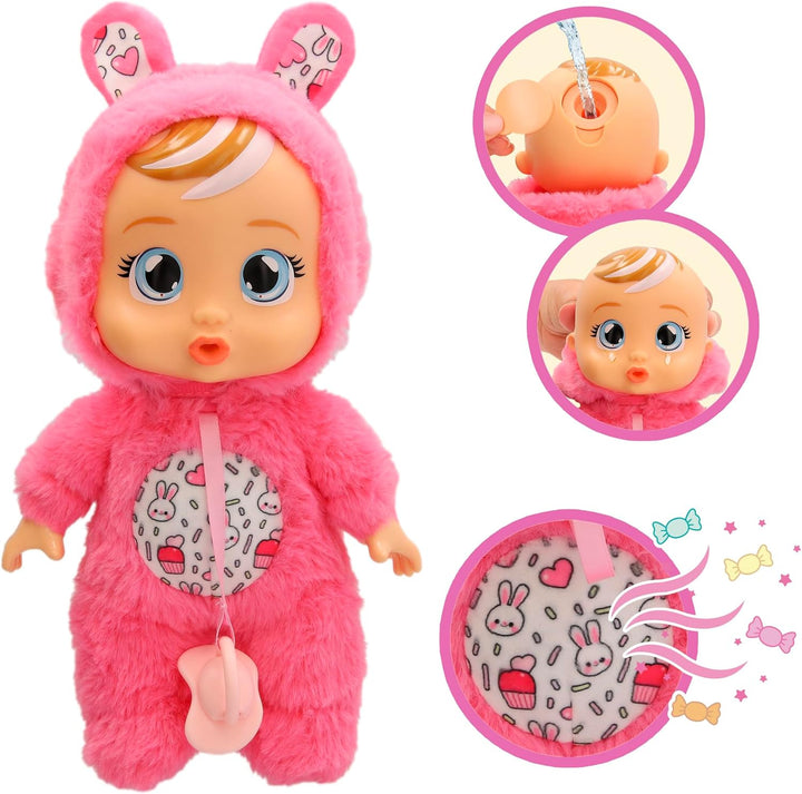 CRY Babies Soft SCENTS Coney Plüsch-Babypuppe Plüsch-Babypuppen, gekleidet in einen superweichen Pyj